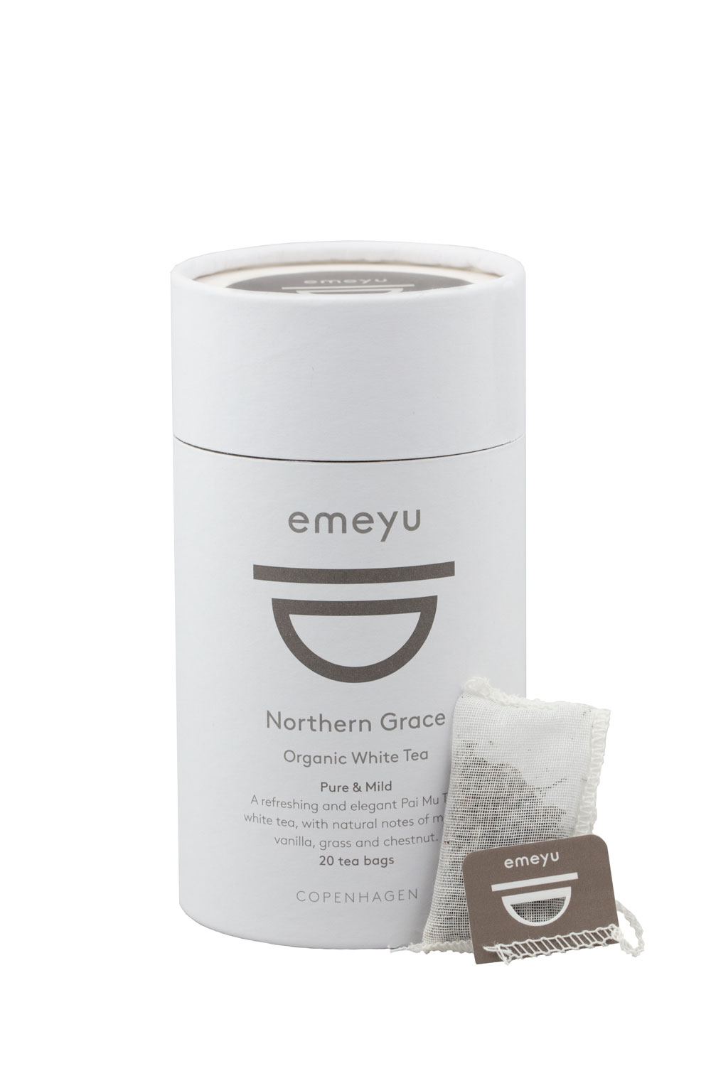 Northern grace organic white tea 20 cotton teabags microplastic-free